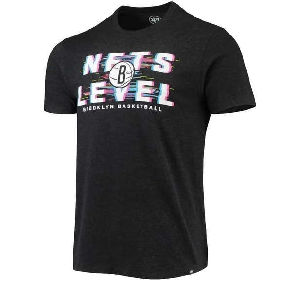 '47 Nets Level Brooklyn Nets Club T-Shirt NBA Basketball Men's XL NWT Black New - Picture 2 of 5